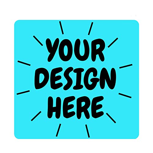 CustomBrandWare 50+ Custom Square Sticker Labels, Gloss/Matte Custom Sticker, Any Text Or Image, Your Logo Design is Printed on Premium Paper (2 inch Square) - size: 2 inch Square