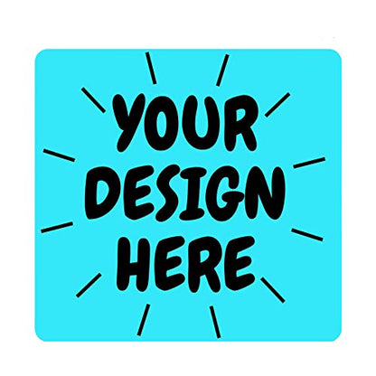 CustomBrandWare 50+ Custom Square Sticker Labels, Gloss/Matte Custom Sticker, Any Text Or Image, Your Logo Design is Printed on Premium Paper (2 inch Square) - size: 2 inch Square
