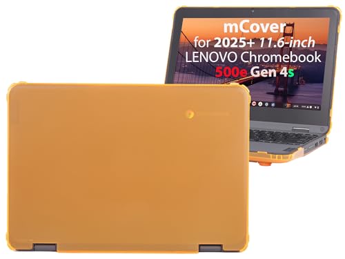 mCover Hard Shell Case Only Compatible for 2025 or Later 11.6" Lenovo 500e Chromebook Gen 4s 2-in-1 Laptop (NOT Fitting Any Other Lenovo Models)- Orange - color: Orange