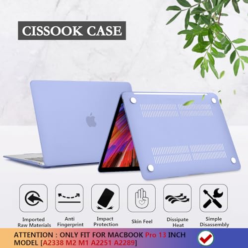 CISSOOK Compatible with MacBook Pro 13 Inch Case 2023 M2 Chip, Hard Shell Case & Keyboard Cover for MacBook Pro 13 inch with Touch Bar 2020-2023 Release M2&M1 A2238 A2289 A2251 Model, Sierra Blue - color: Sierra Blue