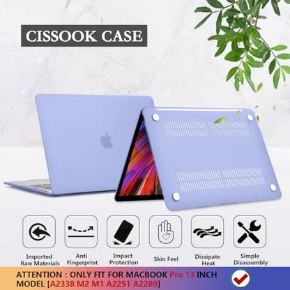 CISSOOK Compatible with MacBook Pro 13 Inch Case 2023 M2 Chip, Hard Shell Case & Keyboard Cover for MacBook Pro 13 inch with Touch Bar 2020-2023 Release M2&M1 A2238 A2289 A2251 Model, Sierra Blue - color: Sierra Blue