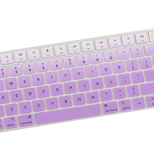 Keyboard Cover for Apple Magic Keyboard/Magic Keyboard 3/Magic Keyboard/Magic Keyboard with Touch ID (No Numeric Keypad) 2021-2024 Released/2024-2021 iMac 24 Inch Magic Keyboard - color: Gradualpurple