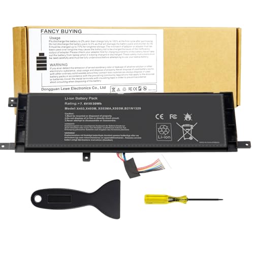 Fancy Buying New B21N1329 Laptop Battery for Asus X403 X403M X403MA X503M X502CA X453 X453M X453MA X553 X553M X553MA - 7.6V 30Wh - size: 8.93*2.75*0.27inch