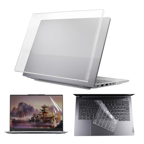 Laptop Case Set for 2026 2025 ThinkBook 14 Gen 9/8 (14”) Scratch-Resistant & Drop-Resistant Hard Shell Frosted Transparent Protective Cover + Keyboard Cover + Screen Film