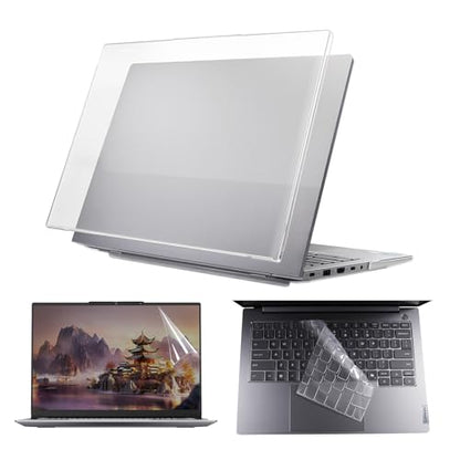 Laptop Case Set for 2026 2025 ThinkBook 14 Gen 9/8 (14”) Scratch-Resistant & Drop-Resistant Hard Shell Frosted Transparent Protective Cover + Keyboard Cover + Screen Film