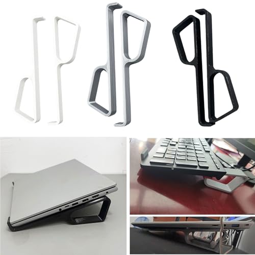 Stable Laptop Holder Improves Typing Angles and Reduces Neck Strain Laptop Stands Notebook Stand - color: White