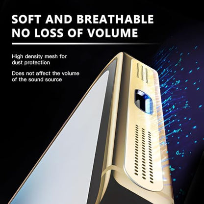 MysticHome for iPhone 17/16 Pro Accessories, 5 Pcs Cell Phone Speaker Anti-Dust Plugs, 1 Pcs USB C Dust Plug, Compatible with Speaker Dust Cover,Golden - color: Golden