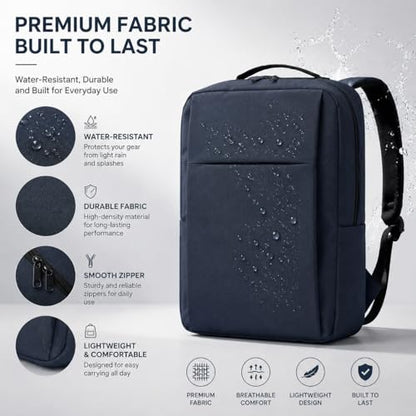Laptop Backpack for Women & Men, 15.6" Laptop and Tablet Bag with Computer Compartment – Lightweight, Durable Travel & Work Backpacks, Blue - color: Backpack 01 Blue