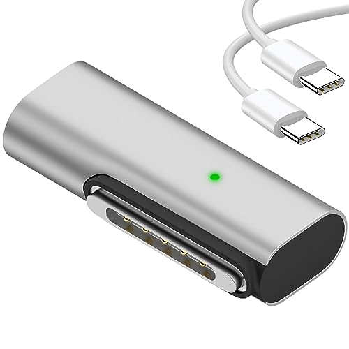 USB C to Magnetic 3 140W Charging Adapter Safe 3 Compatible with MacBook Pro 2023 (M2, 14/16 inch), MacBook Air 2022 (M2), MacBook Pro 2021 (M1, 14/16 inch) with 240W USB C Cable (1.5M) - size: Magnetic 3 90 Degree