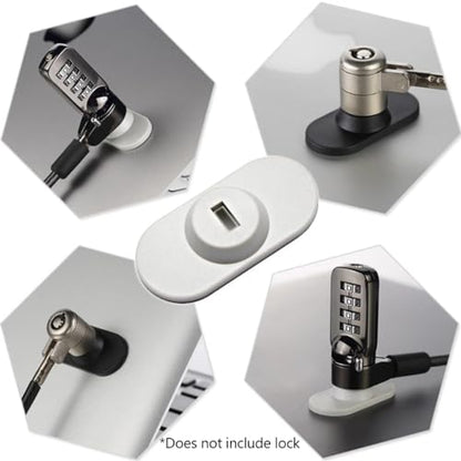 Tablet Laptop Lock with Security Lock Base Kit Laptop Tablet Anti-Theft Lock Hole for Pad Tablets Notebook Safety