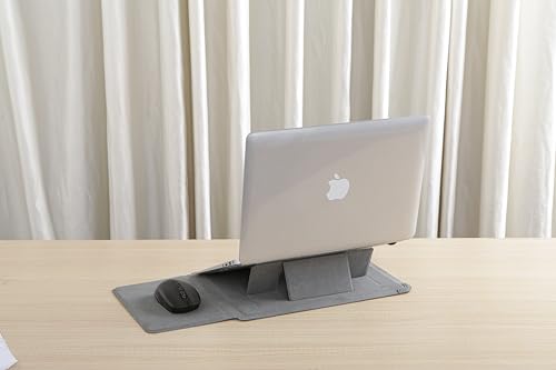 14 Inch Multifunctional Laptop Sleeve Case with Stand Soft Slim Cover for MacBook Pro/Air/ThinkPad X1/Dell XPS/Lenovo Yoga/HP Pavilion/ASUS Zenbook/LG gram/Chromebook 13.5" 13.6" 14.2" 14.5" - color: Matte Grey, size: 13.5-14.5 Inch