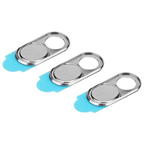 Zopsc Ultra Thin Metal Webcam Cover, 3 Pack Privacy for Laptops Desktops Tablets Smartphones, Silver - color: silver