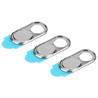 Zopsc Ultra Thin Metal Webcam Cover, 3 Pack Privacy for Laptops Desktops Tablets Smartphones, Silver - color: silver