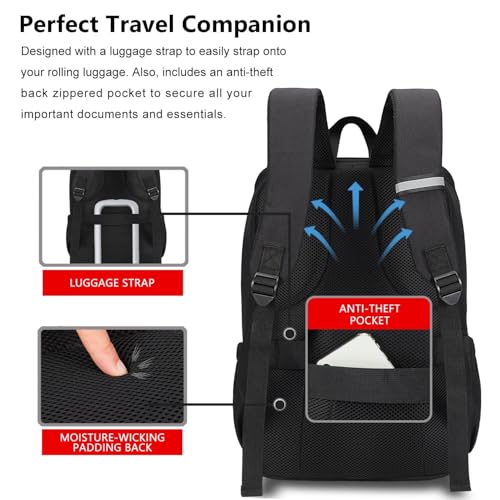 MAXTOP Deep Storage Laptop Backpack Business Anti-theft Backpacks[Water Resistant] College Computer Bookbag Fits 15 Inch Laptop Black - color: Black, size: 15.6 inch, style: Daypack Backpacks