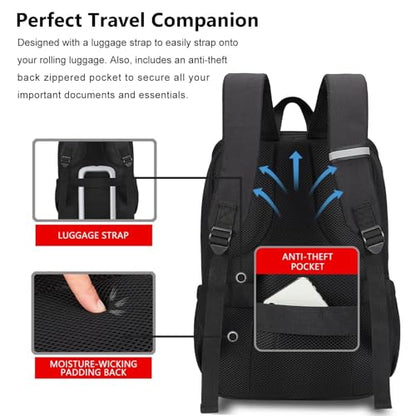 MAXTOP Deep Storage Laptop Backpack Business Anti-theft Backpacks[Water Resistant] College Computer Bookbag Fits 15 Inch Laptop Black - color: Black, size: 15.6 inch, style: Daypack Backpacks