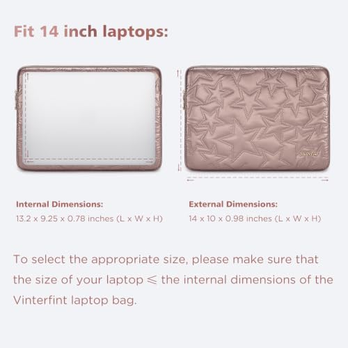14 inch Laptop Sleeve Case for 14" MacBook Pro M5 M4 Pro Max, ThinkBook 14 Gen 8, IdeaPad 3i, Yoga Slim 7X, Inspiron 14, 14.5" XPS 14, ThinkPad E14 Gen 7, HP Notebook Bag Cover, Khaki - color: Khaki, size: 14 inch / Macbook 14