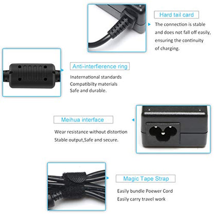 65W Laptop Charger Compatible with HP Pavilion x360 14/15/17 | Envy 13 15 X360,Elitebook 840 G5, ProBook Chromebook Stream Series,Spectre X360 (Blue Tip), 710412-001 19.5V 3.33A Adapter