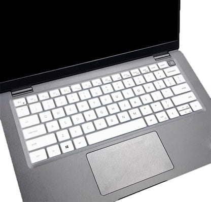 Silicone Keyboard Cover Skin Compatible for Dell Latitude 5440 5430 5431 5420 14", Dell Latitude 14" 7440 7430 7420 7410, Dell Latitude 14" 9000 9420 9430, Dell Latitude 9520 9510 7520 15.6" (White) - color: White