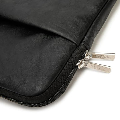 Kinmac 360° Protective Vertical Laptop Sleeve Case Cover Bag (Black PU, 15 inch-15.6 inch) - color: Black PU, size: 15 inch-15.6 inch