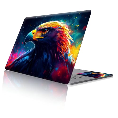 Reusable Universal Laptop Skin Sticker, Cut to Fit for 11.6–15.6 Inch Laptops, Waterproof Protective Film, No-Residue - Fiery Eagle - color: Fiery Eagle