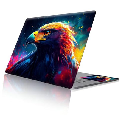 Reusable Universal Laptop Skin Sticker, Cut to Fit for 11.6–15.6 Inch Laptops, Waterproof Protective Film, No-Residue - Fiery Eagle - color: Fiery Eagle