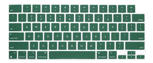 Se7enline Compatible with MacBook Keyboard Cover Skin for Mac Neo & Air 13/15 & Pro 14/16 inch (M5 M4 M3 M2 M1 A18 Pro) 2026/2025/2024/2023/2022/2021 Silicone Waterproof Dustproof Durable,Green - color: Green