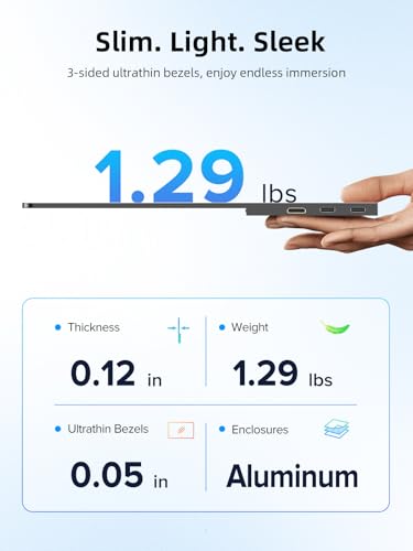 UPERFECT OLED Portable Monitor Touchscreen, 14" 3K 120Hz Gaming Monitor | 0.1ms | 2880x1800 | 500 Nits | 120% DCI-P3 | 500000:1 Contrast | Ultra-Slim Design for Laptop Mini PC Phone Game Consoles - size: 14"
