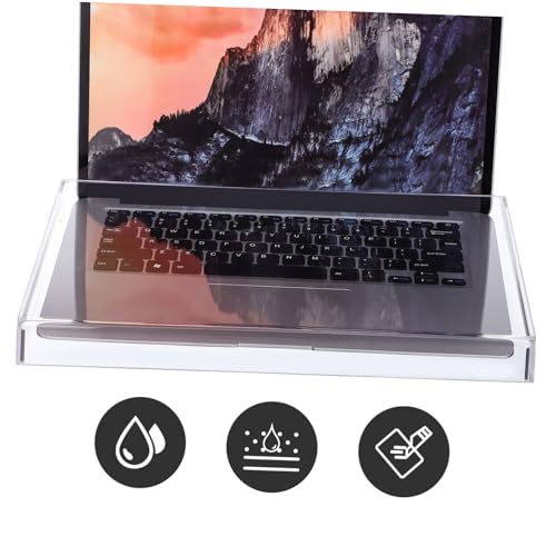Transparent Acrylic Keyboard Protector Cover for Laptop and Desktop Waterproof and Dustproof Keyboard Case Versatile Protective Accessory 13.77X9.84X1.18In - size: 35.00X25.00X3.00CM
