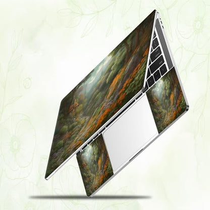 Laptop Skin Sticker Decal, Universal Reusable Vinyl Laptop Cover for 12" 13" 13.3" 14" 15" 15.4" 15.6" Notebook PC, Waterproof Scratch-Resistant with 2 Wrist Pads, Easy to Apply & Remove,Forest Art - color: Forest Art