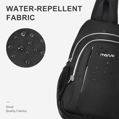 MOSISO Crossbody Bags for Men Women, Small Sling Backpack Chest | Daypack Bag for Outdoor Casual Sports