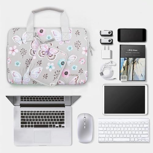 Hseok Laptop Sleeve 13.3-14 inch Case with Small Pouch, Neoprene Computer Bag Compatible with MacBook Neo/Pro 14 M5/M4/M3/M2/M1, Mac Air/Pro 13.3, XPS 14 and Most 13-14 inch Notebooks,B02F01 - color: B02f01, size: 13"-14"