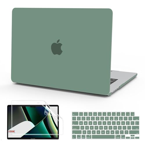 B BELK Compatible with MacBook Pro 14 inch Case 2026-2021 M5 M4 M3 M2 M1 A3427 A3426 A3112 A3185 A3401 A2918 A2992 A2779 A2442, Plastic Hard Shell Case+Keyboard Cover+Screen Protector, Midnight Green - color: Midnight Green