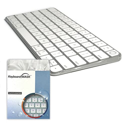 KeyboardMask Matte Finish Keyboard Cover Compatible with 2021 iMac Apple Wireless Magic Keyboard, 0.12mm Ultra Thin Fully Covered Flat Style Wipeable Anti-Dust Protector - size: Magic Keyboard with Touch ID