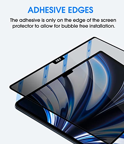 amFilm Privacy Screen Protector for MacBook Air 13.6'' M4/M3/M2 Chip | Scratch Protection, Easy to Instllation & Bubble Free, HD Clear, Ultra Thin (Privacy 13.6 inch) - size: Privacy 13.6 inch