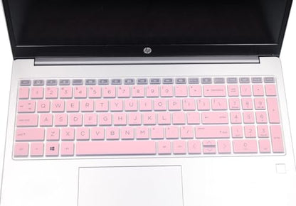 Keyboard Skin Compatible for 15.6" HP Laptop 15-fc 15-fd 15t-fd 15z-fc Series, HP Pavilion 15 15-eg/eh/er 15t-eg200/eg300 15z-eh300 Series, HP Pavilion 17z 17z-cp000 17z-ca200 17-cn 17-cp Series (Pink - color: Pink
