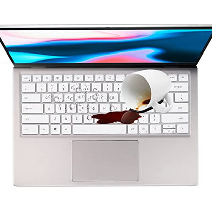 Keyboard Cover for Dell Inspiron 14 5410 5415 5418 5420 5425 5430 7415 7420 7425 7430 7435, Dell Inspiron 16 5620 5625 5630 7620 7630 16 inch, Inspiron 13 5310, Latitude 3320 3420 Keyboard Skin -White - color: White