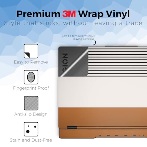 Laptop Skin Compatible with Lenovo Legion 5 Gaming Laptop (15IRX9) 2024 - Neutral Stripes - Premium 3M Vinyl Protective Wrap Decal Cover - Easy to Apply | Crafted in the USA - color: Neutral Stripes, size: Legion 5 Gaming (15IRX9) 2024 Top Skin Only, styl