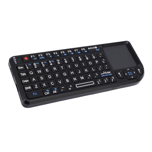 Portable Touchpad Keyboard, Small Thin Touch Keyboard, 2.4GHz Wireless USB Rechargeable Backlit with Integrated Trackpad for PC PS