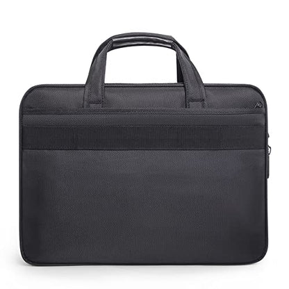Large Briefcases For Men Canvas Tote Bag 15.6 Inch 17 Inch 19 Inch Laptop Case Work Bags Office Messenger Bag - size: Large Size（17 inch）
