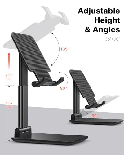Anozer Tablet Stand Foldable & Adjustable,Portable Monitor Stand | Fit for iPad Holder Stand Compatible with iPad Pro 11, 12.9/for iPad 10.9; Surface Pro; Portable Monitor 4.7-15.6"