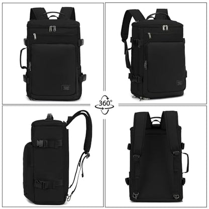 Kalesi Gym Duffle Bag Backpack 4-Way Waterproof with Shoes Compartment for travel Sport Hiking laptop - color: Business-black