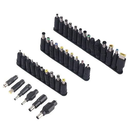 FTVOGUE Notebook Power Head Universal Laptop DC Power Head 45Pcs Adjustable 12 15 16 18 19 20 24V Adapter Tips for Laptop Repair Bench Supply Computer Maintenance