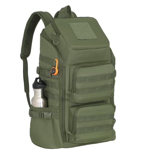 kokkoya 40L Tactical Backpack with Laptop Compartment Molle Slim Bag Men - color: Army Green