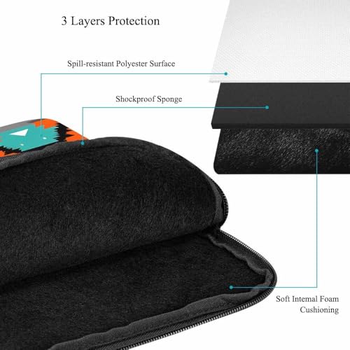 Laptop Sleeve Bag 15.4 15.6 Inch,Ethnic Aztec Geometric Native American Indian Style Mexican Colorful Protective Polyester Computer Cases Laptop Cover Tablet Travel Cover - color: LPS-002
