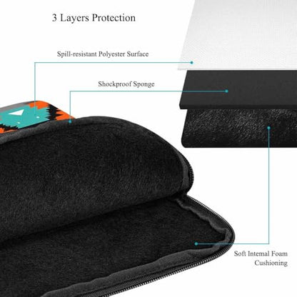 Laptop Sleeve Bag 15.4 15.6 Inch,Ethnic Aztec Geometric Native American Indian Style Mexican Colorful Protective Polyester Computer Cases Laptop Cover Tablet Travel Cover - color: LPS-002