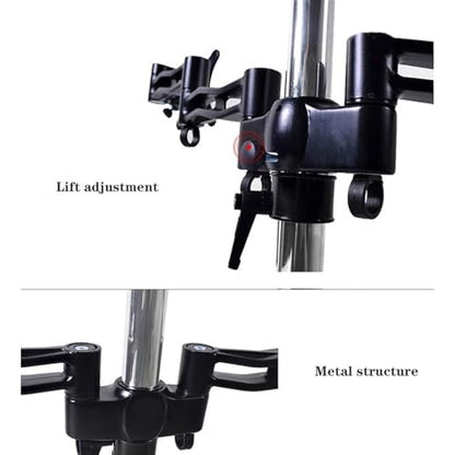 Monitor Stand Wall Mount Workstation, Sit Stand Dual Monitor Mount for 15''-27'' Screens, Adjustable Wall Mount Dual Monitor Arm with Foldable Keyboard Tray Monitor Stand Desk arm(600mm) - size: 600mm