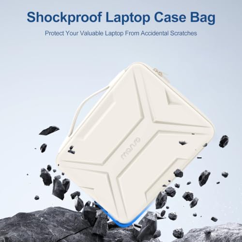 MOSISO Laptop Case 15.6 inch, 15-16 inch Laptop Sleeve, Sand | Compatible with MacBook Pro 16 / Air 15,HP Acer Dell Lenovo ASUS,Artistic Geometric EVA Carrying Case Hard Shell with Handle - color: Sand, size: 15.6 inch