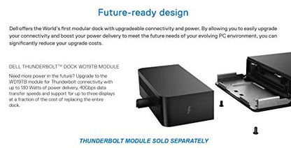 Dell WD19 180W Docking Station (130W Power Delivery) USB-C, HDMI, Dual DisplayPort, Black (KXFHC 0KXFHC 210-ARIQ)