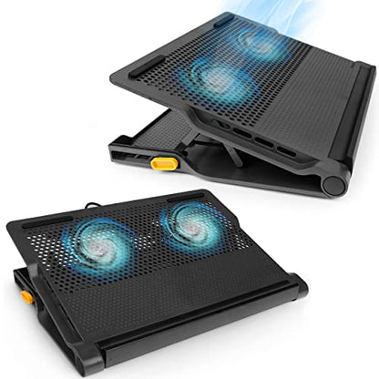 Targus 17" Dual Fan Laptop Chill Mat Plus, Ergonomic Cooling Pad, Heat Protection, 4-Port USB Hub Laptop Fan, (AWE81US) - style: 4-Port
