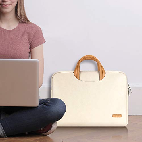 ARVOK 15 15.6 16 Inch Water-resistant Premium Leather Laptop Sleeve With Handle & Zipper Pocket/Notebook Computer Case/Ultrabook Tablet Briefcase Carrying Bag/Pouch Skin Cover For Acer/Asus